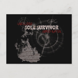 Zombie Apocalypse Sole Survivor Postcard