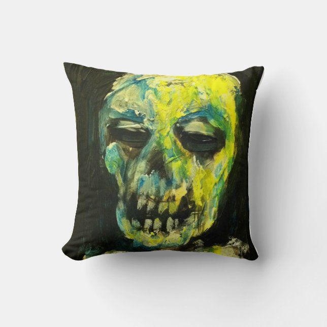 ZOMBIE ART Throw Pillow by Jack Larson (Front)