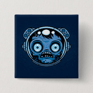 Zombie Astronaut 2 Inch Square Button