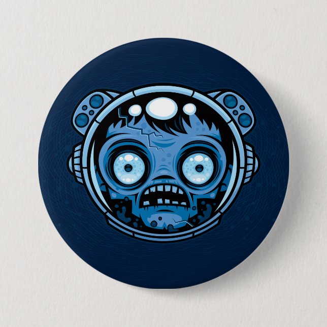 Zombie Astronaut 3 Inch Round Button (Front)