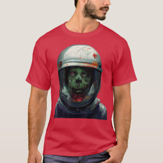 Zombie Astronaut Halloween Party Space Undead Men T-Shirt