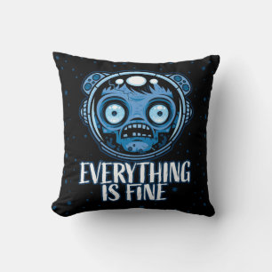 Zombie Astronaut Is Fine Throw Pillow