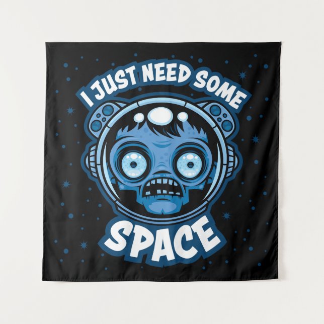 Zombie Astronaut Needs Some Space Tapestry (Front)
