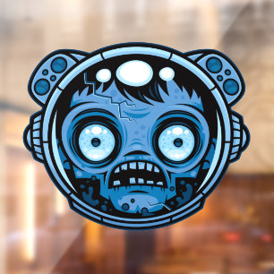 Zombie Astronaut Window Cling