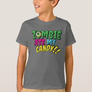 ‘Zombie Ate My Candy’ Funny Halloween T-Shirt