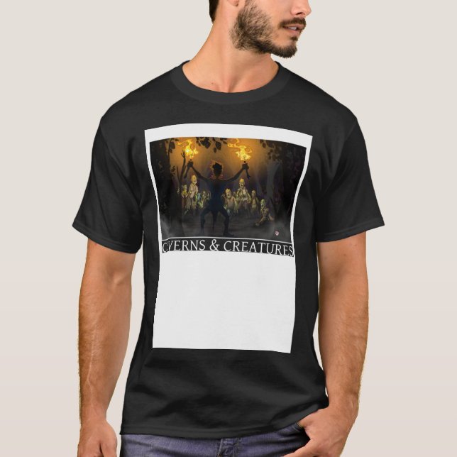 Zombie Attack Caverns & Creatures T-Shirt (Front)