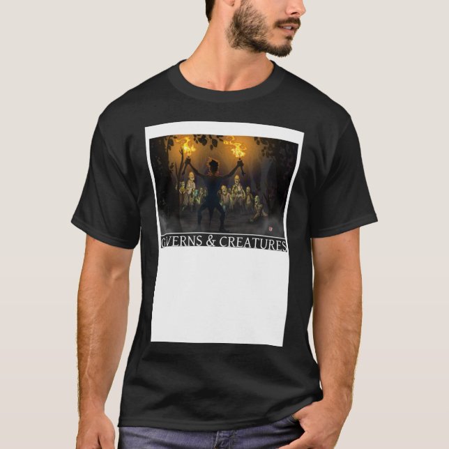 Zombie Attack Caverns & Creatures T-Shirt (Front)