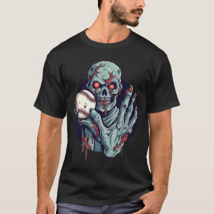 Zombie Baseball Player Halloween Costume Sport Men T-Shirt