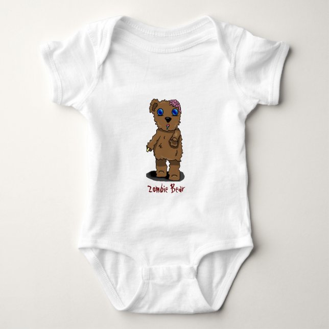 Zombie Bear Baby Bodysuit (Front)