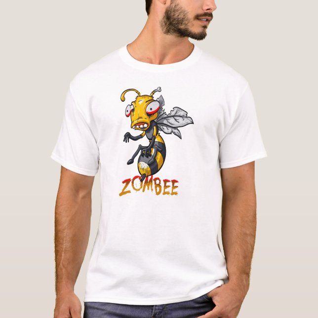 Zombie Bee Cartoon T-Shirt (Front)