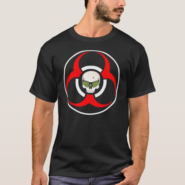 Zombie BioHazard Green Shades T-Shirt (Front)