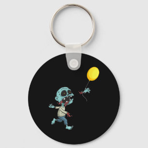Zombie Birthday Balloon - Funny Cute Zombie Kids A Keychain