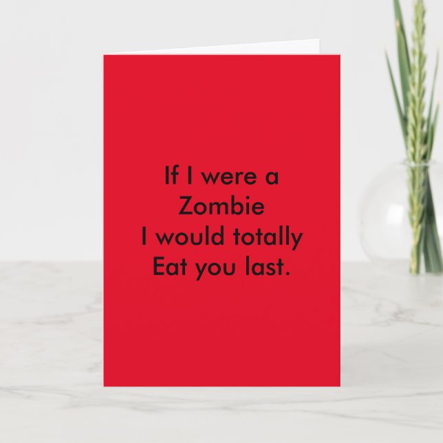 Zombie birthday card (Front)