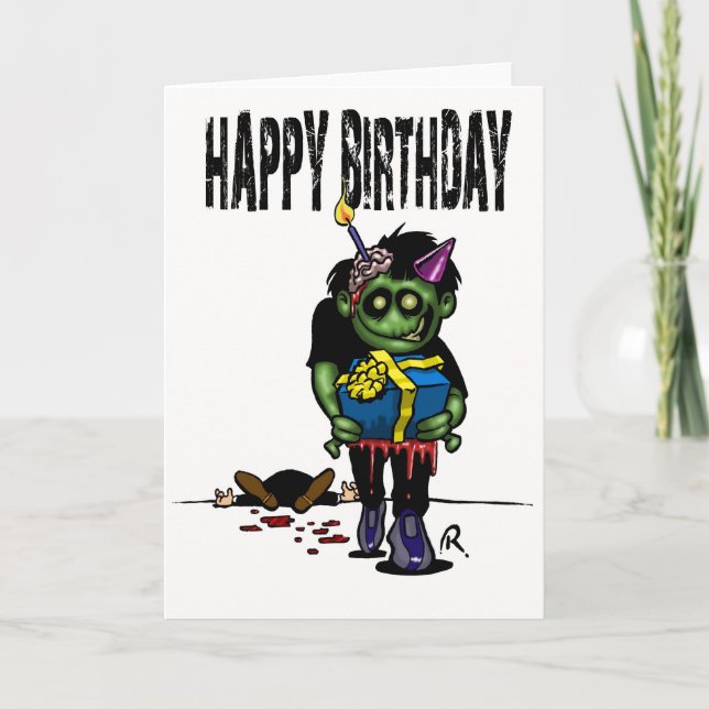 Zombie Birthday Card (Front)