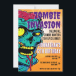 Zombie Birthday Halloween Kids Party Invitation<br><div class="desc">CALLING ALL ZOMBIE HUNTERS TO HELP CELEBRATE BIRTHDAY</div>
