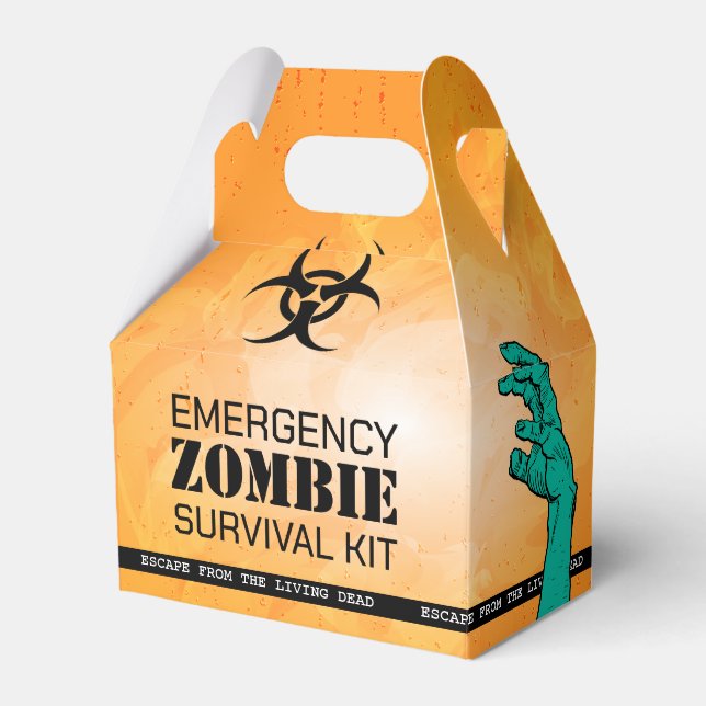 Zombie Birthday Halloween Party Favor Box (Front Side)
