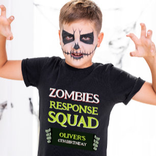 Zombie Birthday Response Squad Funny Halloween Kid T-Shirt