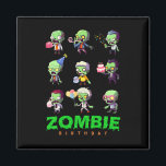 Zombie Birthday Squad Funny Halloween Party Boy Ki Magnet<br><div class="desc">Zombie Birthday Squad Funny Halloween Party Boy Kids Girl</div>