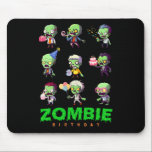 Zombie Birthday Squad Funny Halloween Party Boy Ki Mouse Pad<br><div class="desc">Zombie Birthday Squad Funny Halloween Party Boy Kids Girl</div>