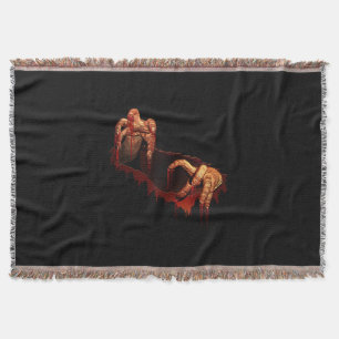 Zombie Blanket Gory Halloween Throw Blankets Decor