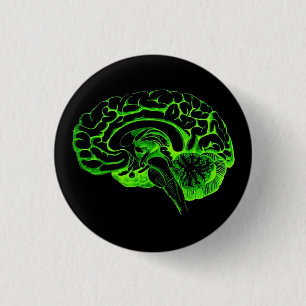 Zombie Brain 1 Inch Round Button