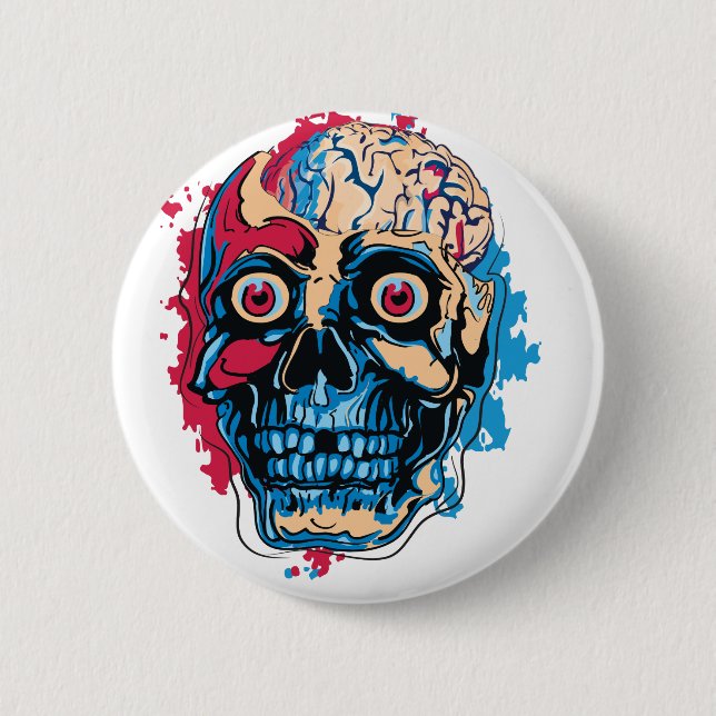 Zombie Brain 2 Inch Round Button (Front)