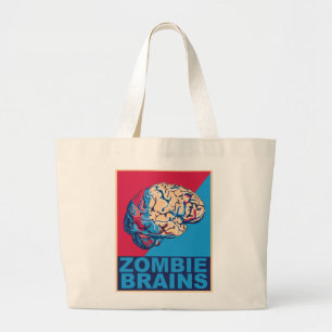 Zombie Brain Large Tote Bag