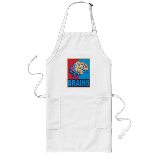 Zombie Brain Long Apron (Front)