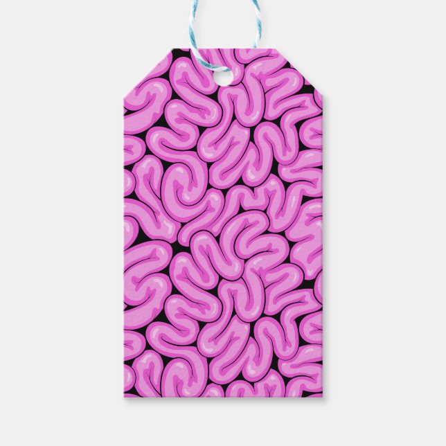 Zombie Brain Pattern Gift Tags (Front)