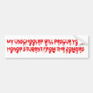 Zombie Bumpersticker Bumper Sticker