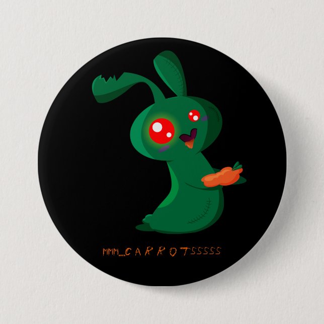Zombie Bunny 3 Inch Round Button (Front)