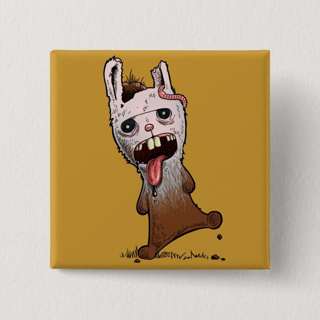 Zombie Bunny button (Front)