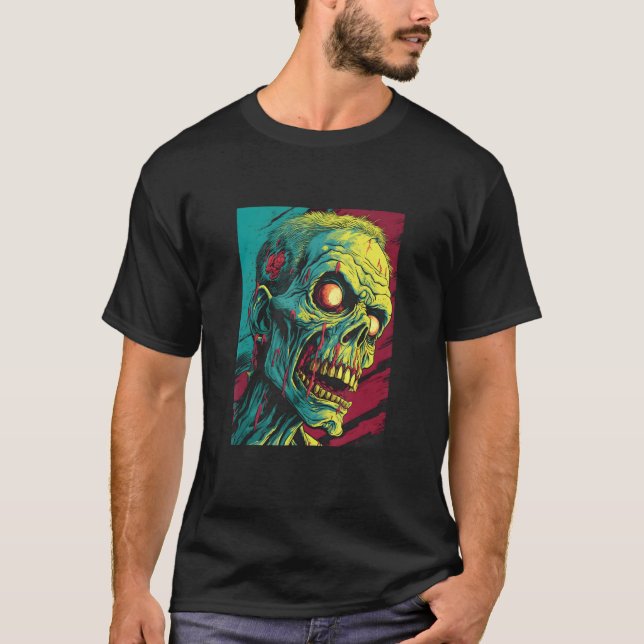 Zombie by Haunted Horror Halloween 9 T-Shirt (Front)