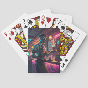 Zombie Café   Spooky Urban Halloween play card