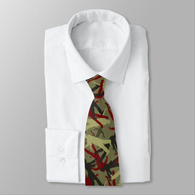 Zombie Camo Pattern Tie (Tied)