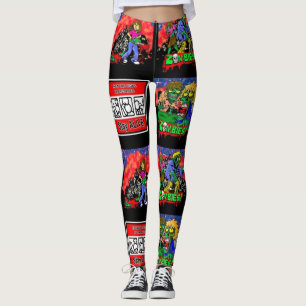 Zombie Cartoon Pattern Leggings