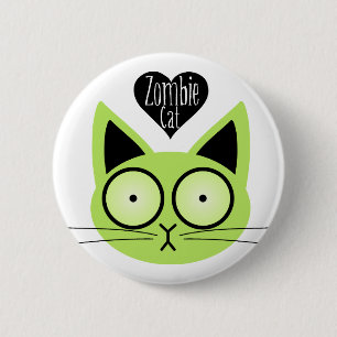Zombie Cat 2 Inch Round Button