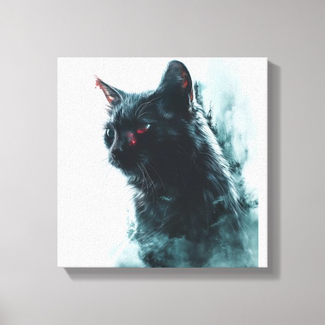 Zombie Cat Apocalypse Canvas Print (Front)
