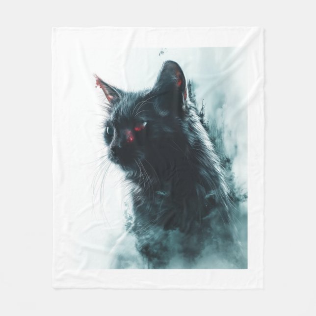 Zombie Cat Apocalypse Fleece Blanket (Front)