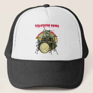 Zombie Cat Drummer Trucker Hat