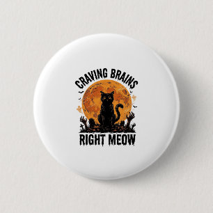 Zombie Cat Halloween Vintage Engraving Shirt Art_1 2 Inch Round Button