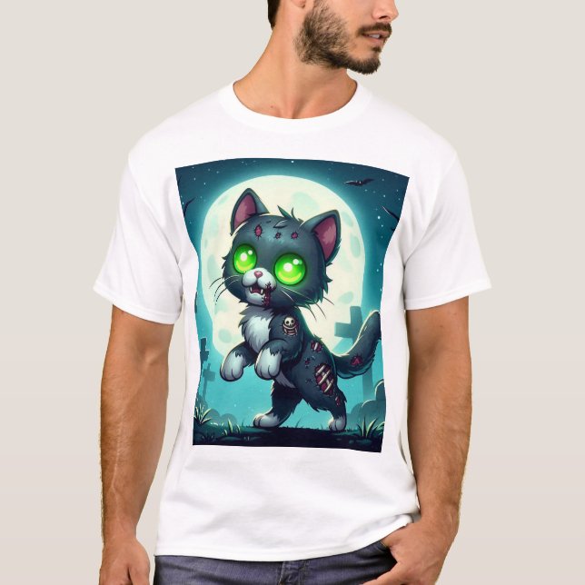Zombie Cat  T-Shirt (Front)