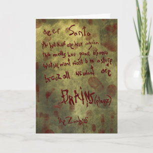 zombie christmas holiday card