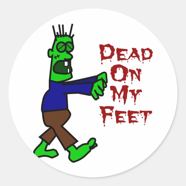 Zombie Classic Round Sticker (Front)