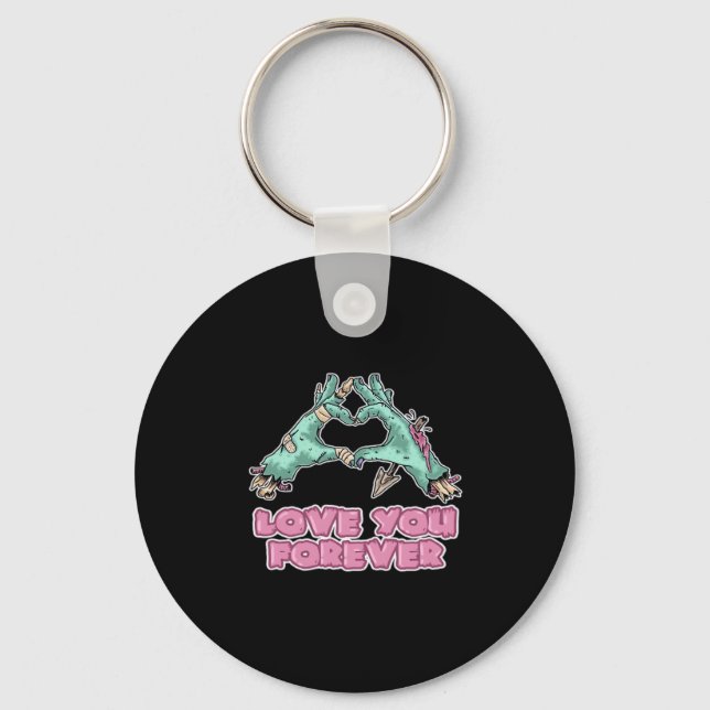 Zombie Classic - Skeleton Heart And Hands Keychain (Front)