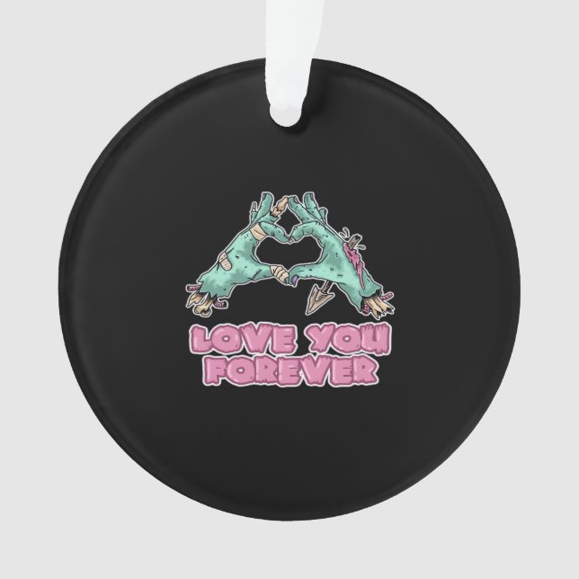 Zombie Classic - Skeleton Heart And Hands Ornament (Front)