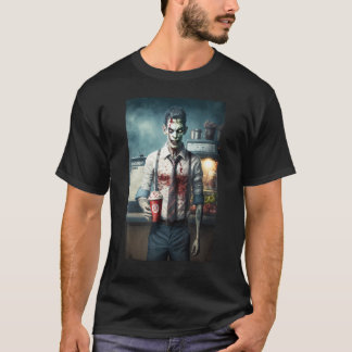 Zombie Coffee Barista   Zombies In Everyday Life S T-Shirt