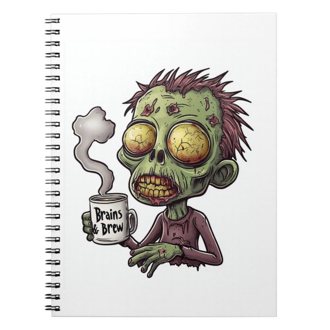  Zombie Coffee Time Notebook (Front)