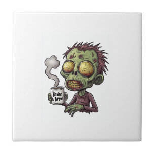 Zombie Coffee Time Tile