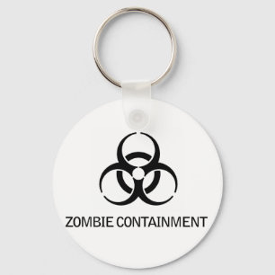 Zombie Containment Keychain